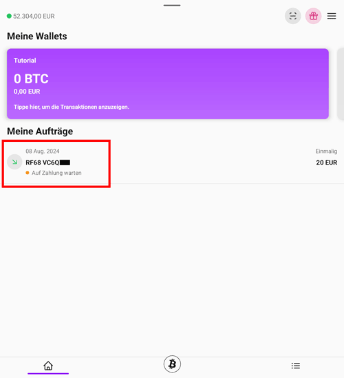 Überweisung abgeschlossen