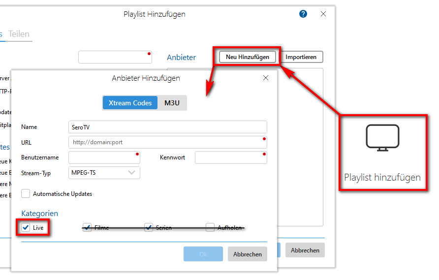 Playlist importieren
