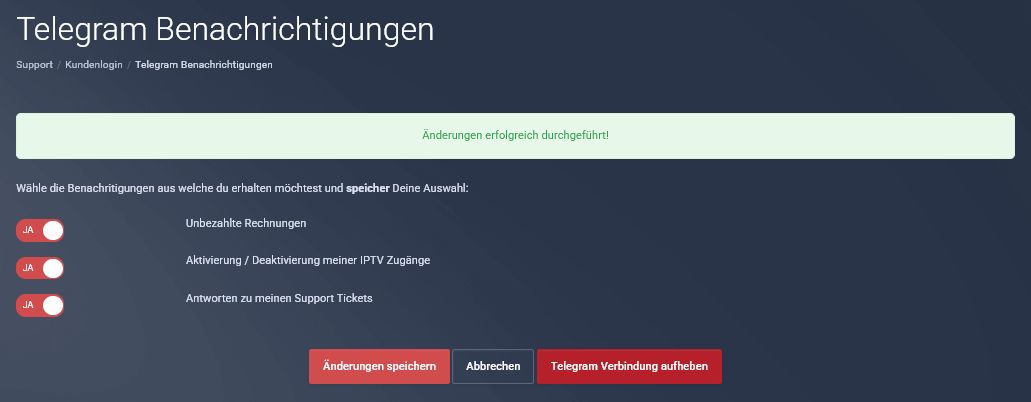 Benachrichtigungen ein- und ausschalten